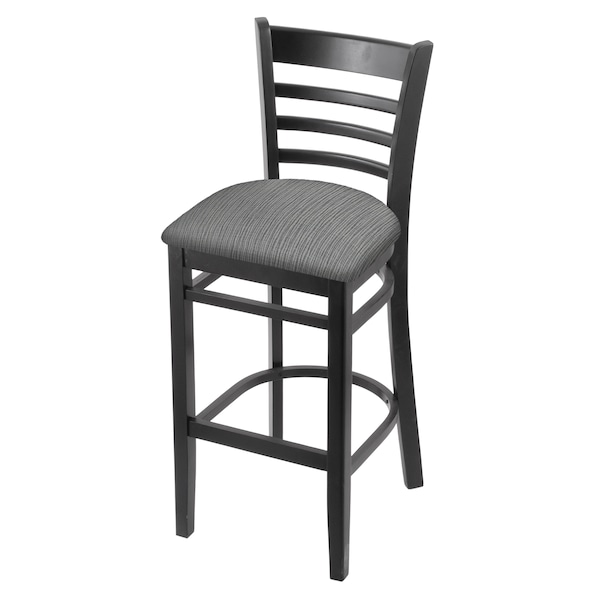 Holland Bar Stool Co 30" Bar Stool, Black Finish, Graph Seat - 314030BLK020