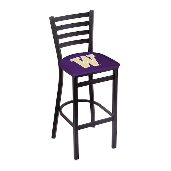 Holland Bar Stool Co 30" Blk Wrinkle Washington Stationary Bar Stool, Ladder Back - L00430WASHUN