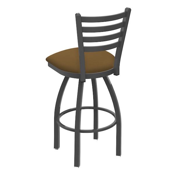 Holland Bar Stool Co 30" Swivel Bar Stool, Pewter Finish, Canter Saddle Seat - 41030PW012