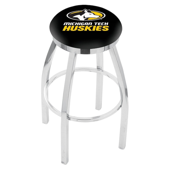 Holland Bar Stool Co 30" Chrome Michigan Tech Swivel Bar Stool, Accent Ring - L8C2C30MITECH