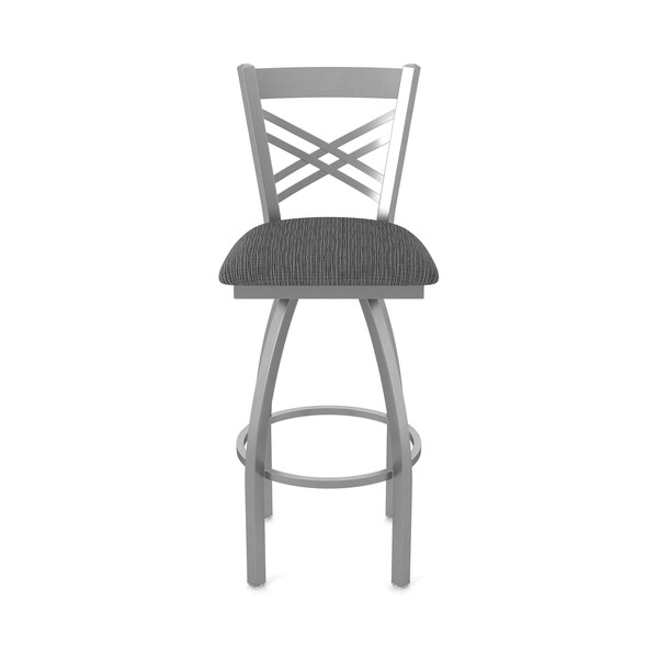 Holland Bar Stool Co 820 Catalina Stainless Steel 36in Swivel Bar Stool with Graph Coal Seat - 82036SS018