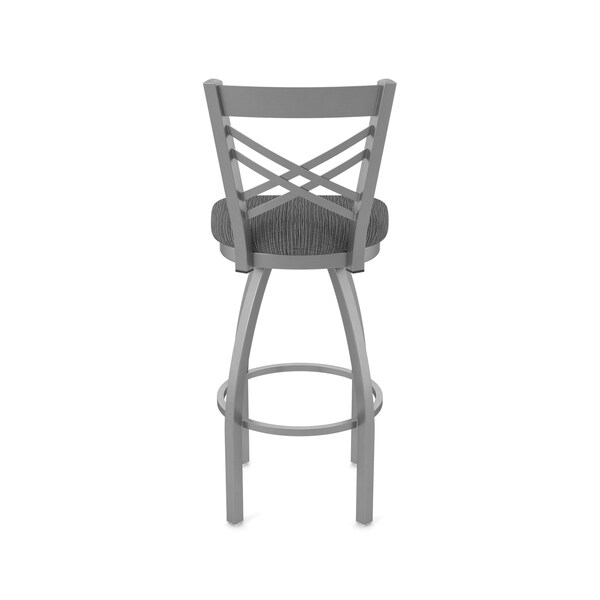 Holland Bar Stool Co 820 Catalina Stainless Steel 36in Swivel Bar Stool with Graph Coal Seat - 82036SS018