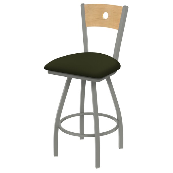 Holland Bar Stool Co 30" Swivel Counter Stool, SS Finish, Nat Back, Canter Pine Seat - 83036ANNATMPLB010