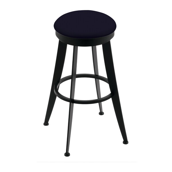 Holland Bar Stool Co Laser 30" Swivel Bar Stool, Black Wrinkle, Canter Twilight Seat - 90030BW002