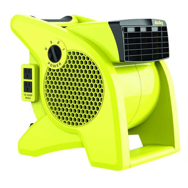 Air King Portable Blower Fan, 120V, 350 cfm, Yellow - 9566