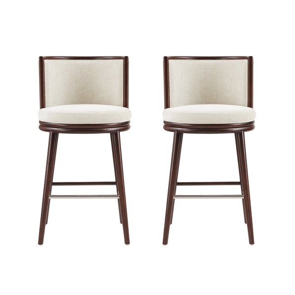 Manhattan Comfort Evalyn Barstool in Cream - Set of 2 - 2-BS024-CR
