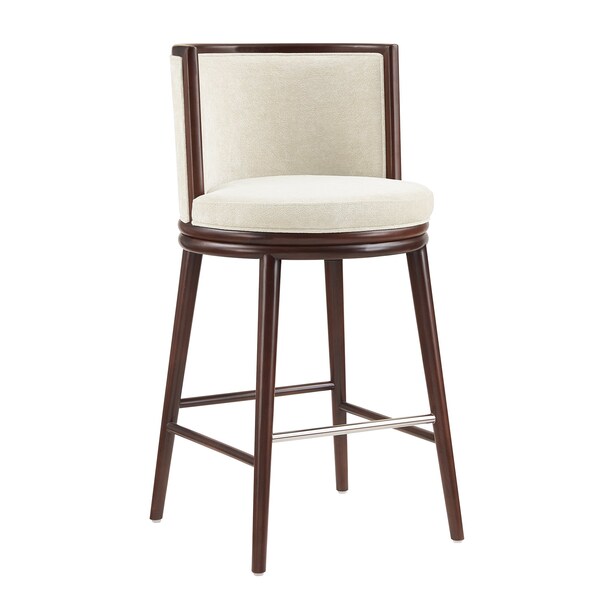 Manhattan Comfort Evalyn Barstool in Cream - Set of 2 - 2-BS024-CR