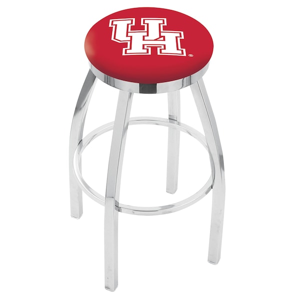 Holland Bar Stool Co 25" Chrome Houston Swivel Bar Stool, Accent Ring - L8C2C25HOUSTON