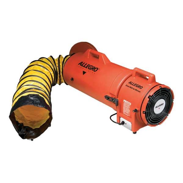 Allegro Industries Confined Space Blower, Orange, 13 1/2" W - 9536-50
