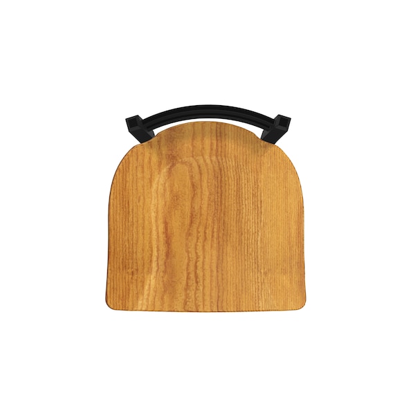 Holland Bar Stool Co 30" Low Back Swivel Bar Stool, Black Wrinkle, Med Oak Seat - 41130BWMEDOAK