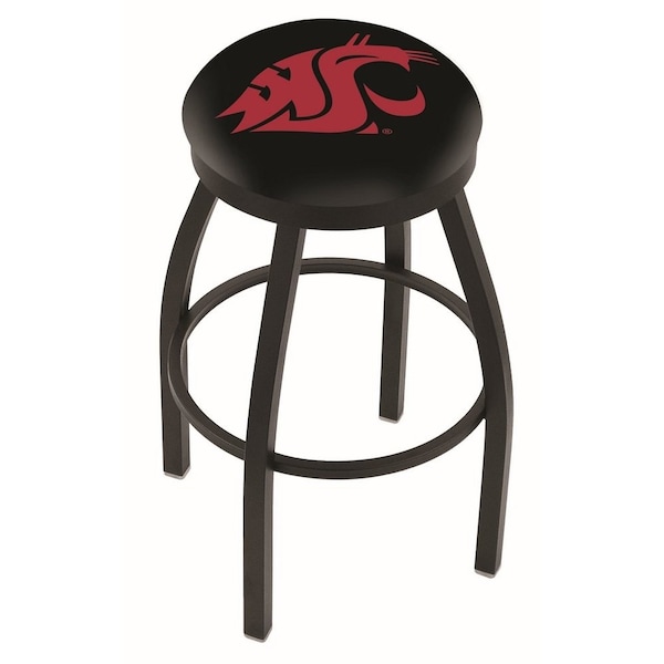 Holland Bar Stool Co 30" Blk Wrinkle Washington State Swivel Bar Stool, Accent Ring - L8B2B30WASHST
