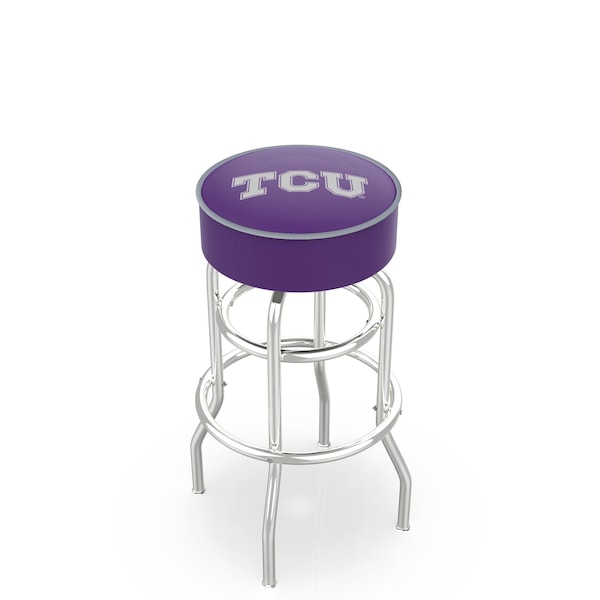 Holland Bar Stool Co 25" 4" TCU Cushion Seat, Double-Ring Chrome Swivel Bar Stool - L7C125TEXCHR