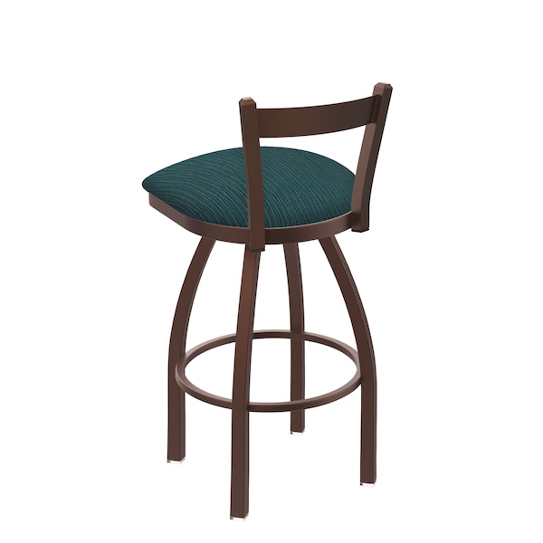 Holland Bar Stool Co 30" Low Back Swivel Bar Stool, Bronze Finish, Graph Tidal Seat - 82130BZ022