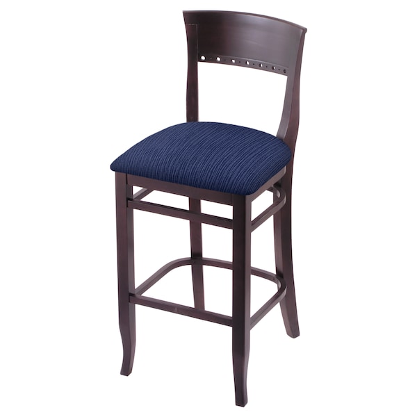 Holland Bar Stool Co 30" Bar Stool, Dark Cherry Finish, Graph Anchor Seat - 316030DC014