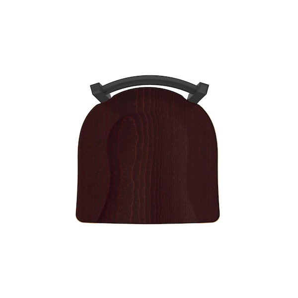 Holland Bar Stool Co 30" Low Back Swivel Bar Stool, Pewter Finish, Dark Cherry Oak Seat - 41130PWDCOAK