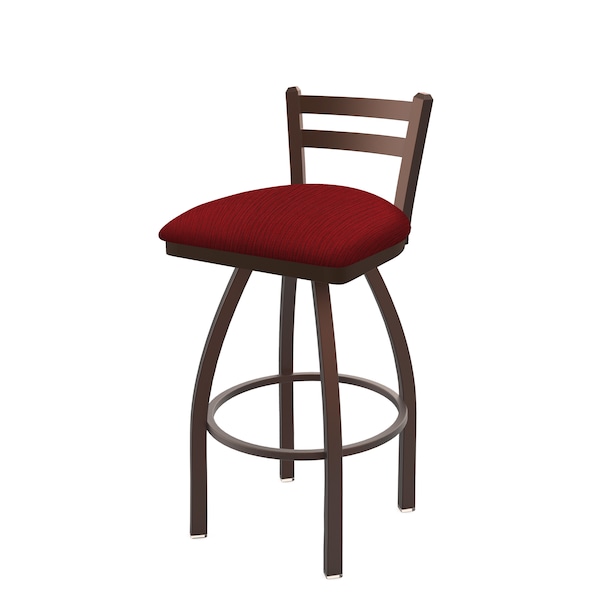Holland Bar Stool Co 30" Low Back Swivel Bar Stool, Bronze Finish, Graph Ruby Seat - 41130BZ016