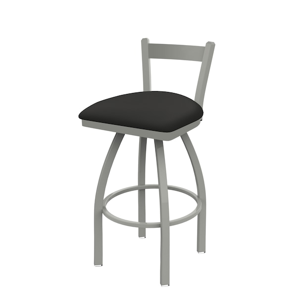 Holland Bar Stool Co 30" Low Back Swivel Bar Stool, Nickel Finish, Canter Iron Seat - 82130AN008