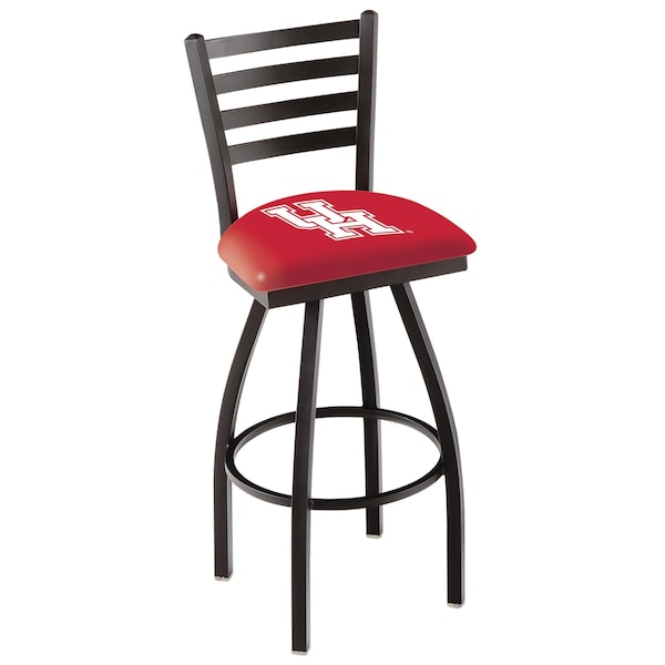 Holland Bar Stool Co 25" Blk Wrinkle Houston Swivel Bar Stool, Ladder Back - L01425HOUSTON