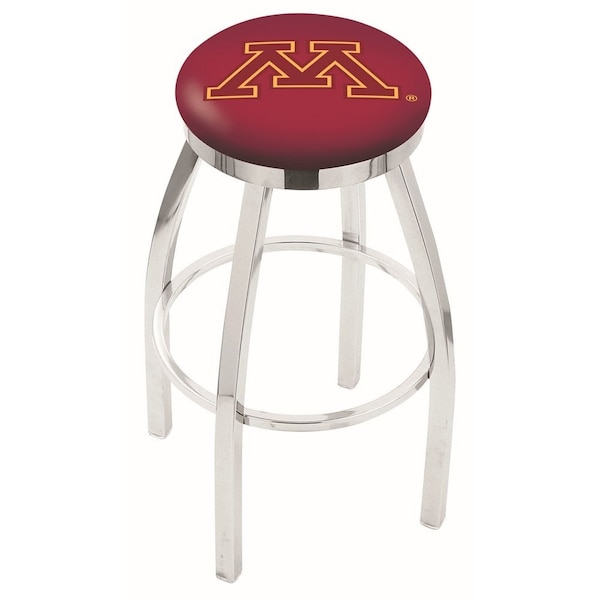 Holland Bar Stool Co 25" Chrome Minnesota Swivel Bar Stool, Accent Ring - L8C2C25MINNUN