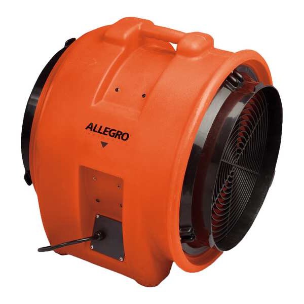 Allegro Industries Confined Space Blower, Orange, 21" W - 9539-16DC