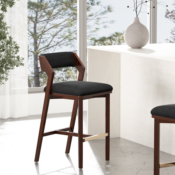 Manhattan Comfort Patricia Barstool in Black - BS026-BK