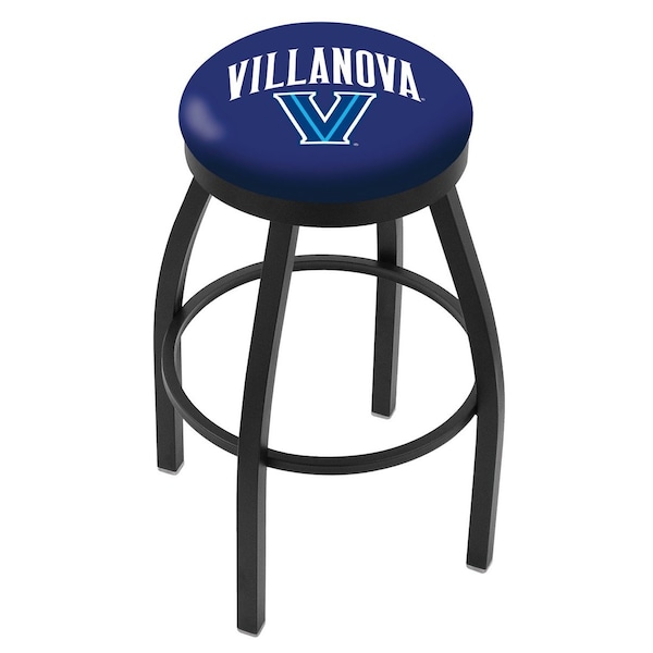 Holland Bar Stool Co 25" Blk Wrinkle Villanova Swivel Bar Stool, Accent Ring - L8B2B25VILNVA