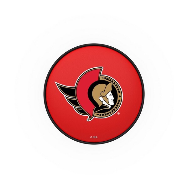 Holland Bar Stool Co 30" Ottawa Senators Cushion Seat, 2-Ring Chrome Swivel Bar Stool - L7C130OTTSEN