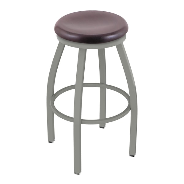 Holland Bar Stool Co 30" Swivel Bar Stool, Nickel Finish, Dark Cherry Oak Seat - 80230ANDCOAK