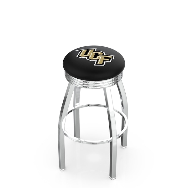Holland Bar Stool Co 30" Chrome Central Florida Swivel Bar Stool, Accent Ring - L8C3C30CENFLA