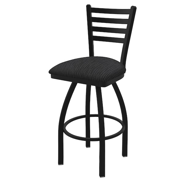 Holland Bar Stool Co 30" Swivel Bar Stool, Black Wrinkle, Graph Anchor Seat - 41030BW014