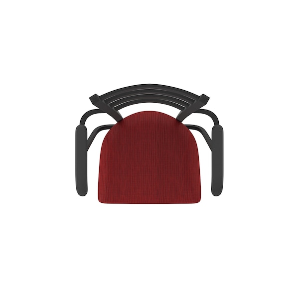 Holland Bar Stool Co Jackie with Arms 36 in. Swivel Bar Stool with Black Wrinkle Finish and Graph Ruby Seat - 415