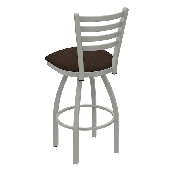 Holland Bar Stool Co 30" Swivel Bar Stool, Nickel Finish, Rein Coffee Seat - 41030AN025