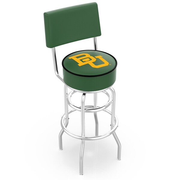 Holland Bar Stool Co 25" Chrome 2-Ring Baylor Swivel Bar Stool, Back - L7C425BAYLOR