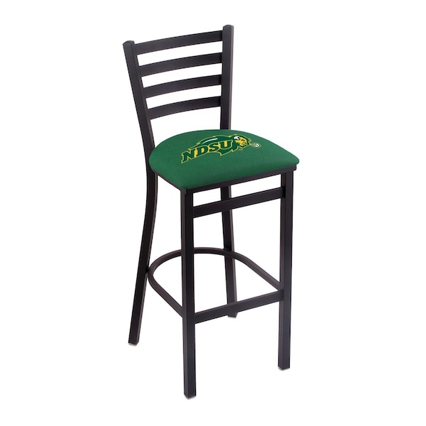 Holland Bar Stool Co 30" Blk Wrinkle North Dakota State Stationary Bar Stool, Ladder Back - L00430NDAKST-G