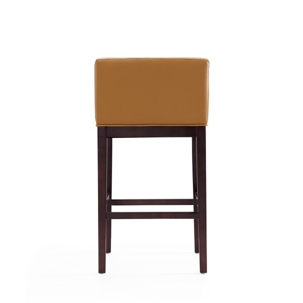 Manhattan Comfort Kingsley Barstool in Camel and Dark Walnut - BS012-CL