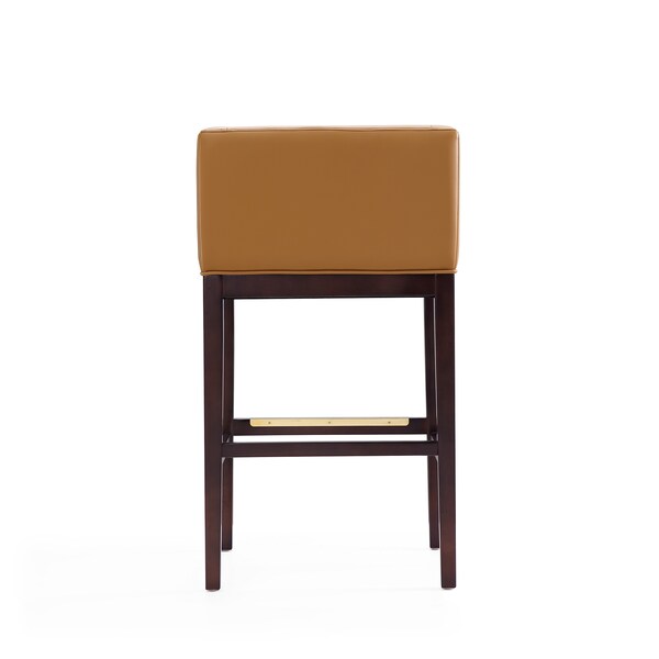 Manhattan Comfort Kingsley Barstool in Camel and Dark Walnut - BS012-CL