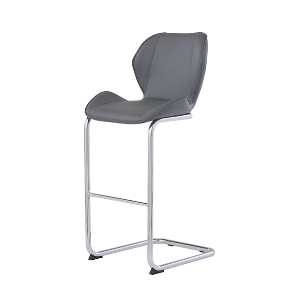 Global Furniture Usa Contemporary PU D1446 2 Grey Bar Stools - 2936