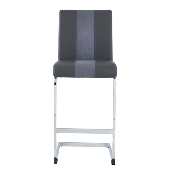 Global Furniture Usa Contemporary Fabric, PU D915 2 Grey Bar Stools - 2965