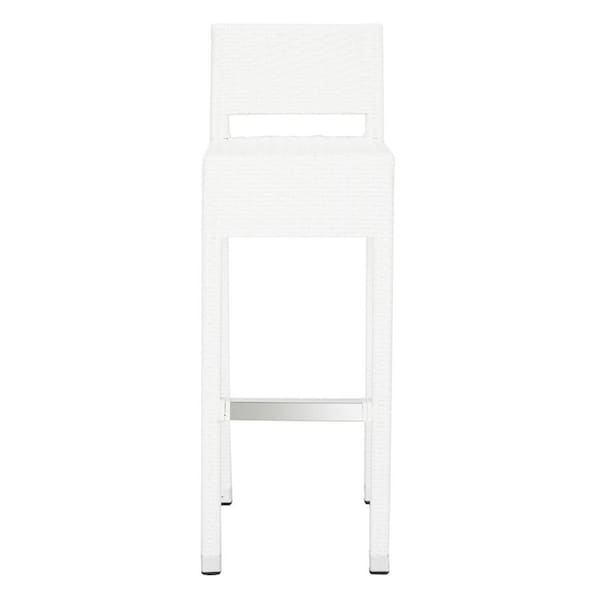 Safavieh 38 x 13 x 18 in. Landry Indoor-Outdoor Stacking Bar Stool, White - FOX5212C