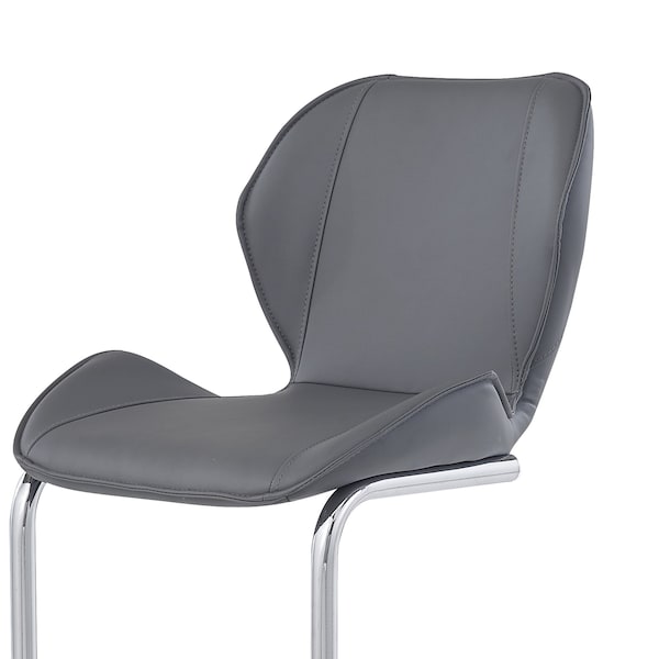 Global Furniture Usa Contemporary PU D1446 Grey Bar Stool - 768