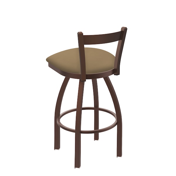 Holland Bar Stool Co 30" Low Back Swivel Bar Stool, Bronze Finish, Canter Sand Seat - 82130BZ013