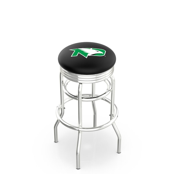 Holland Bar Stool Co 25" Chrome 2-Ring North Dakota Swivel Bar Stool, Accent Ring - L7C3C25NORDAK
