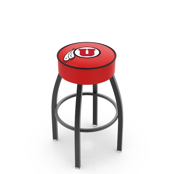 Holland Bar Stool Co 30" 4" Utah Cushion Seat, Blk Wrinkle Base Swivel Bar Stool - L8B130UTAHUN