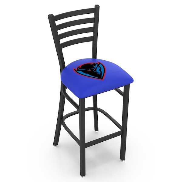 Holland Bar Stool Co 30" Blk Wrinkle DePaul Stationary Bar Stool, Ladder Back - L00430DEPAUL