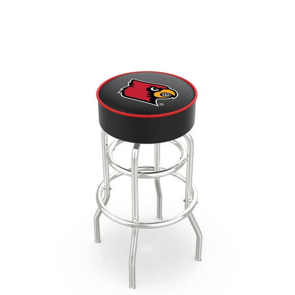 Holland Bar Stool Co 30" Louisville Cushion Seat, 2-Ring Chrome Swivel Bar Stool - L7C130LVILLE