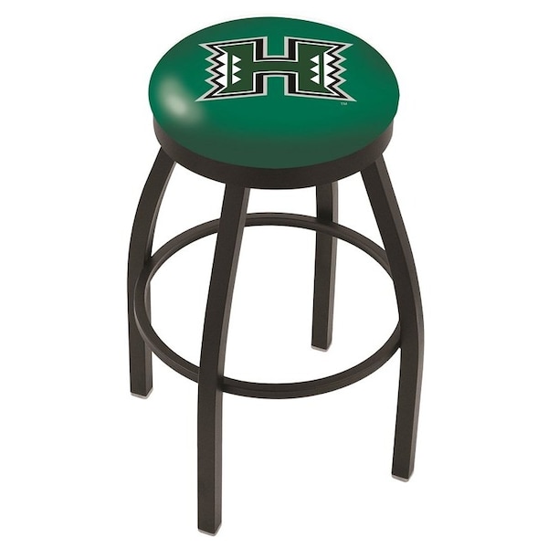 Holland Bar Stool Co 25" Blk Wrinkle Hawaii Swivel Bar Stool, Accent Ring - L8B2B25HAWAII