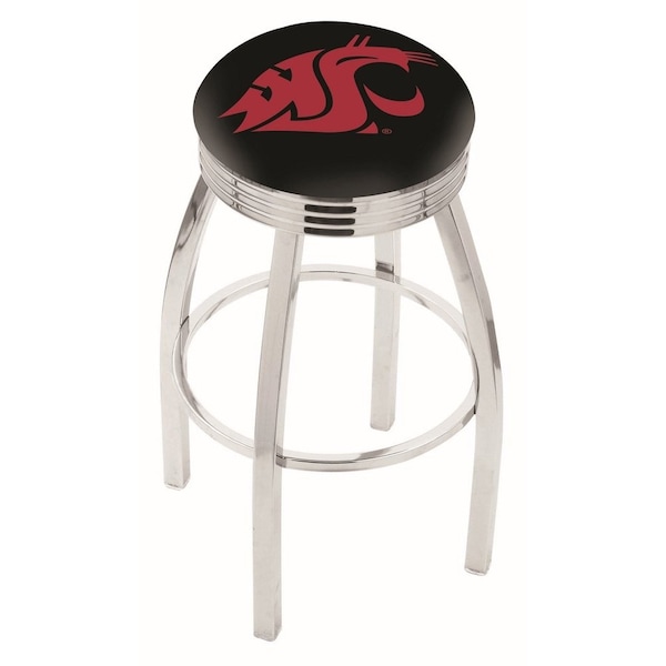 Holland Bar Stool Co 30" Chrome Washington State Swivel Bar Stool, Accent Ring - L8C3C30WASHST