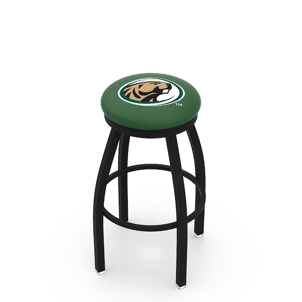 Holland Bar Stool Co 30" Blk Wrinkle Bemidji State Swivel Bar Stool, Accent Ring - L8B2B30BMIJST
