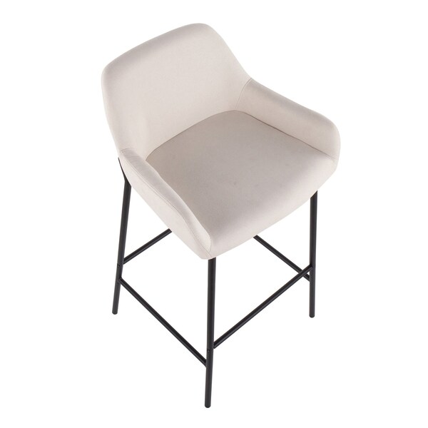 Lumisource Daniella Fixed-Height Bar Stool - Set of 2 PR - B30-DNLA2 BKCR2