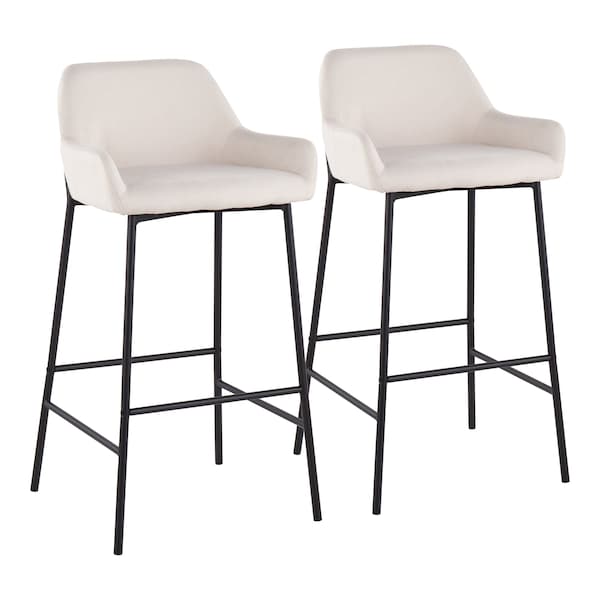 Lumisource Daniella Fixed-Height Bar Stool - Set of 2 PR - B30-DNLA2 BKCR2